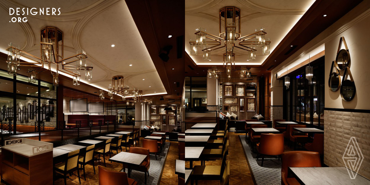 The concept of George is "a dining designed along with client’s memories." It is a place one can casually enjoy everyday events, such as meal and drinking parties, cherishing the American culture and history of modern architecture when client lived in New York. Therefore, the restaurant, as a whole, is built in the image of heritage restaurant in New York, additional buildings made a little by little, showing a sense of historical background. This is to incorporate the concept mentioned above and we have succeeded to maximize the potential of this building.