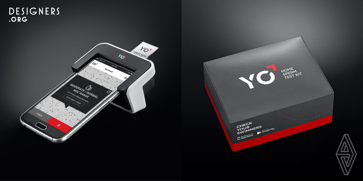YO is an FDA/CE cleared Smartphone based home sperm test that captures a video of your sperm and automatically provides test results of your moving sperm. You can view and share your test results and video from the YO archive. Testing is fast and is made simple with interactive step-by-step instructions and animations in the YO app. The YO kit has all of the supplies needed to run two tests on your phone. YO was developed by experts with 20 years of experience in automated sperm testing. With YO we want to help create families by providing affordable, private and innovative medical technology.