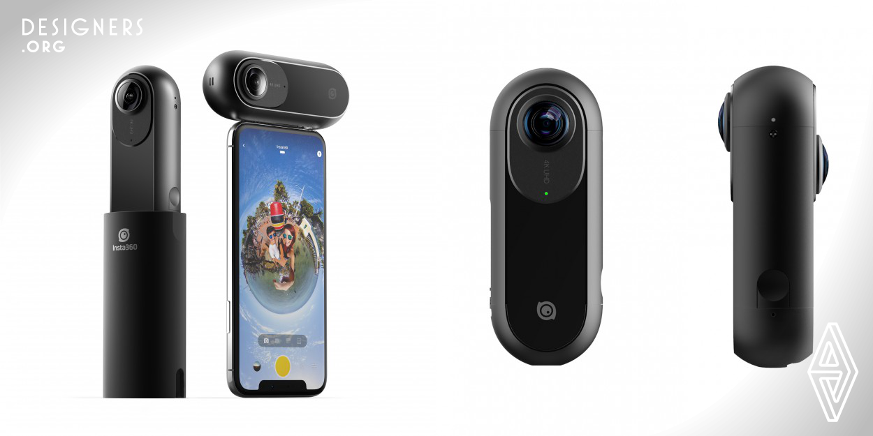 The Insta360 One is the most versatile 360° camera ever. Compact and intuitive, it’s ready for standalone use, remote control via Bluetooth, and direct connection to a phone for live-streaming. It also introduces Free Capture, a new way to create video. It lets users capture every angle of an experience at first. Then, they can easily re-frame the best parts by peering through their phone display into the original 360° recording to create a new video.