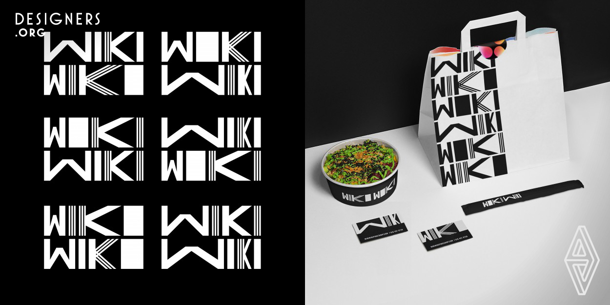 Wiki Wiki's bold approach to Poke seafood dishes led us to take an equally bold approach: black and white, bold colours, and a dynamic identity. The new restaurant has been seen in Grand Rapids as "a piece of Amsterdam" within a city known for its Americana and provenance-based visual landscape. While engaging with the client, the brief came as a manifesto to move away from the Americana cues, or the Hawaiian "tiki" cues. The urban, intense, London-Amsterdam inspired design language brought the owner's vision to life.