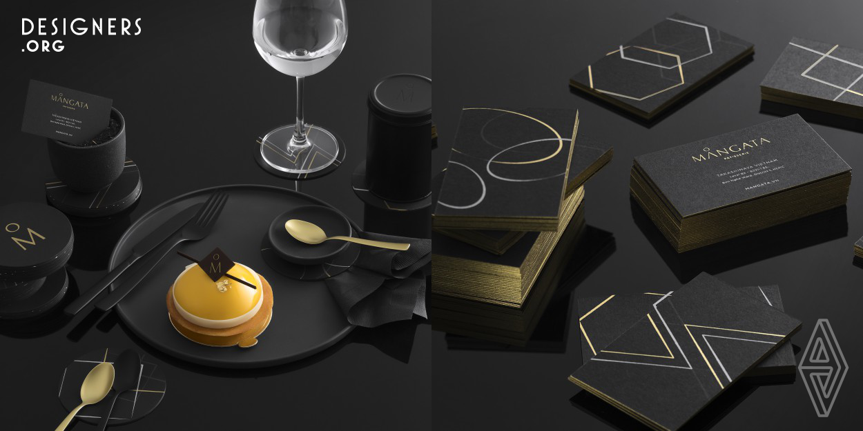 Mangata is visualized in Swedish as a romantic scene, the glimmering, road-like reflection of the moon creates on the night sea. The scene is visually appealed and special enough for creating the brand image. The color palette, black & gold, imitates the atmosphere of the dark sea, also, gave the brand a mysterious, luxury touch.