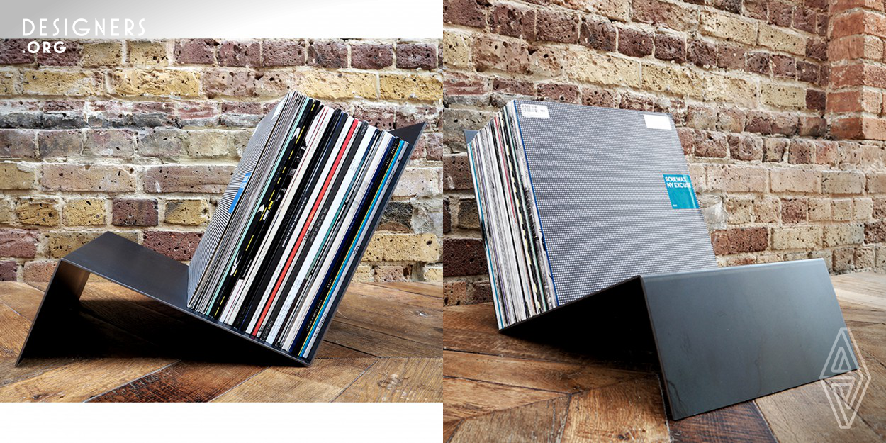 Simple and elegant way of storing vinyl records, after many sketches and prototypes current design was put to production . This Vinyl Record Storage/LP Holder has Raw/Minimalist/Industrial design concept and strip down functionality. Fine crafted edging details and colour variation. Simple and efficient vinyl record storage/display piece for your vinyl records and interior. 