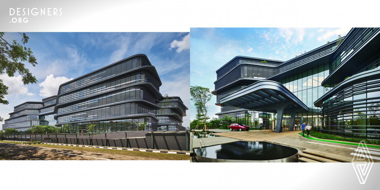 Unilever Jakarta is a green and people-centric contemporary office with layout referencing the traditional Indonesian village to promote values of nature, community and diversity. Its natural-lit courtyard atrium connects all parts of the office. High visual connectivity and common spaces along the atrium encourage collaboration and cohesion, fostering a close-knit community. The building uses indentations to introduce greenery and shifting floorplates to reduce solar heat gain.