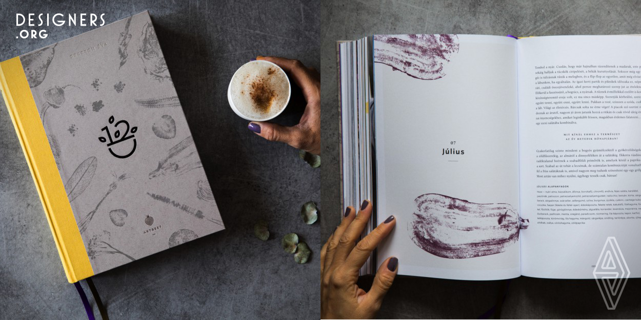 The coffee table Hungarian cookbook, 12 Months, by debuting author, Eva Bezzegh, launched in November 2017 by Artbeet Publishing. It is a unique picturesque artistic title that presents seasonal salads featuring the tastes of several cuisines from all over the world in a monthly approach. The chapters follow the changes of seasons on plates and in nature throughout an entire year in 360pp by seasonal recipes and corresponding food, local landscape and life portraits. Besides being a nonesuch thematic collection of salads it promises an enduring artistic book experience.