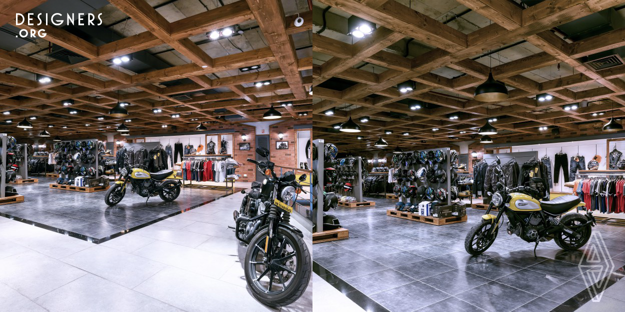 Motoziel is forthwith a motorcycle accessorizes retail store that also provides bike servicing washing renting cafe and bar facilities. This is probably the first time that a retail store has been merged with a cafe and bar to for a unique experience which leads the user to spend more time in the premises and thus also has the potential to raise impulse buy.