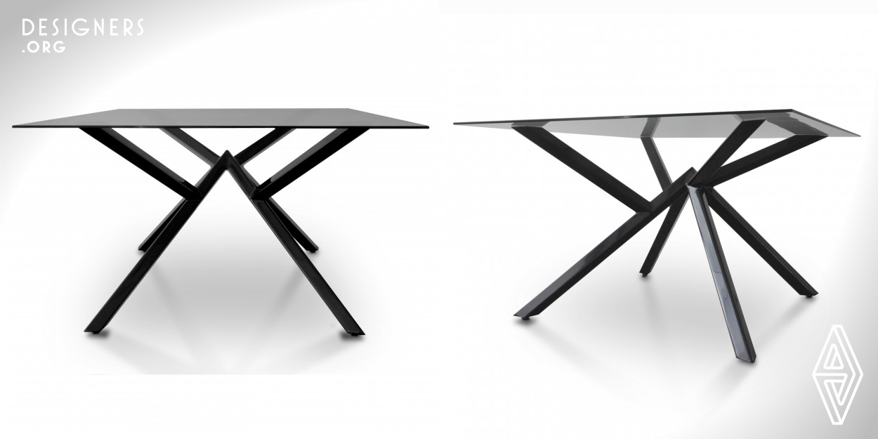 Interstellar is a unique entrance table, developed for hospitality and residential applications. The contemporary design is the result of a subtle asymmetric distribution and an elegant classic metal assembly. Inspired on the phrase Things are not always what they seem, the table invites the spectator to understand by meanings of observation.   