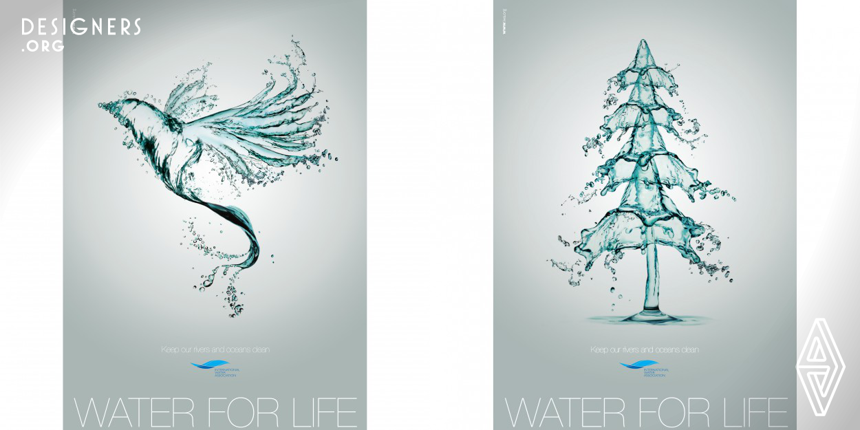 This is a series of poster design which focused on the significance of water for the life of all organisms. Water is a life giver and is used to create energy for life processes. Without this element, we would be lifeless. It is necessary keep creature’s bodies and the environment healthy and should be valued and protected as the precious resource. By watching the illustrations of posters with the life of organisms, people understand the concept and content of posters, and have our won thinking to have the duty to pay attention to protect the environment and the precious water on the earth.