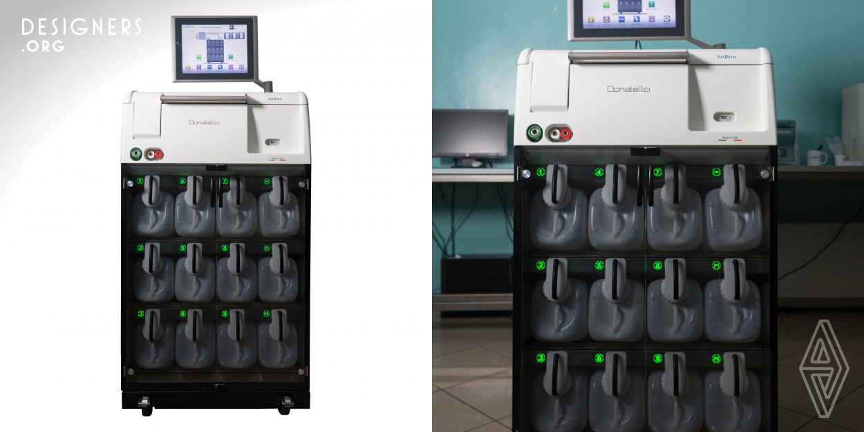 In precision medicine era, the pathology diagnosis is able to define the best therapy for each patient. The increasing incidence of disease, especially cancer, has been the major driver of tissue processing quality into the diagnostics workflow. The Donatello Series 2, is an innovative design and safe instrument thanks to various technical features as the SelfCheck Technology and EVA (Emergengy eVoluted Alghotithm). The design is able to perform a proper processing, confers quality into the samples and preserves morphological and molecular information, important for diagnostic purpose.           