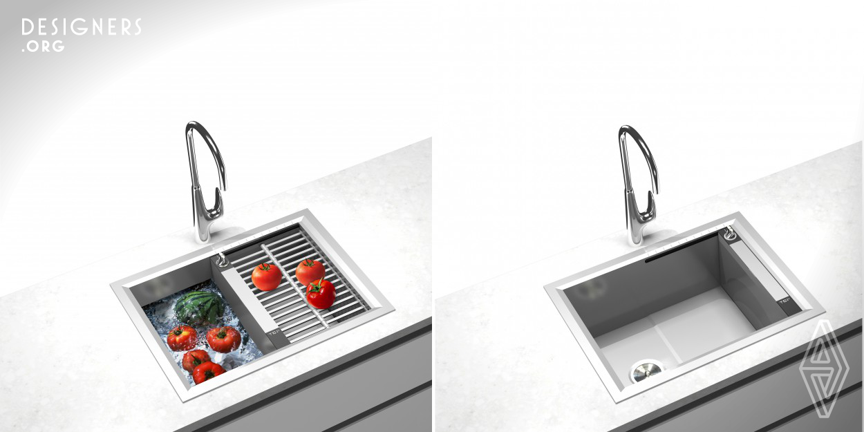 Most residential kitchens are small in the urban cities with high population density like Tokyo, Hong Kong, Shanghai, Beijing etc. The adjustable partition plate of this small size Sink Moving can be flexibly accustomed according to the actual demand and to achieve the purpose of saving water. Highly adjustable flexibility and water-saving purpose are the most prominent feature of it that would offer a solution for kitchens of limited area.
