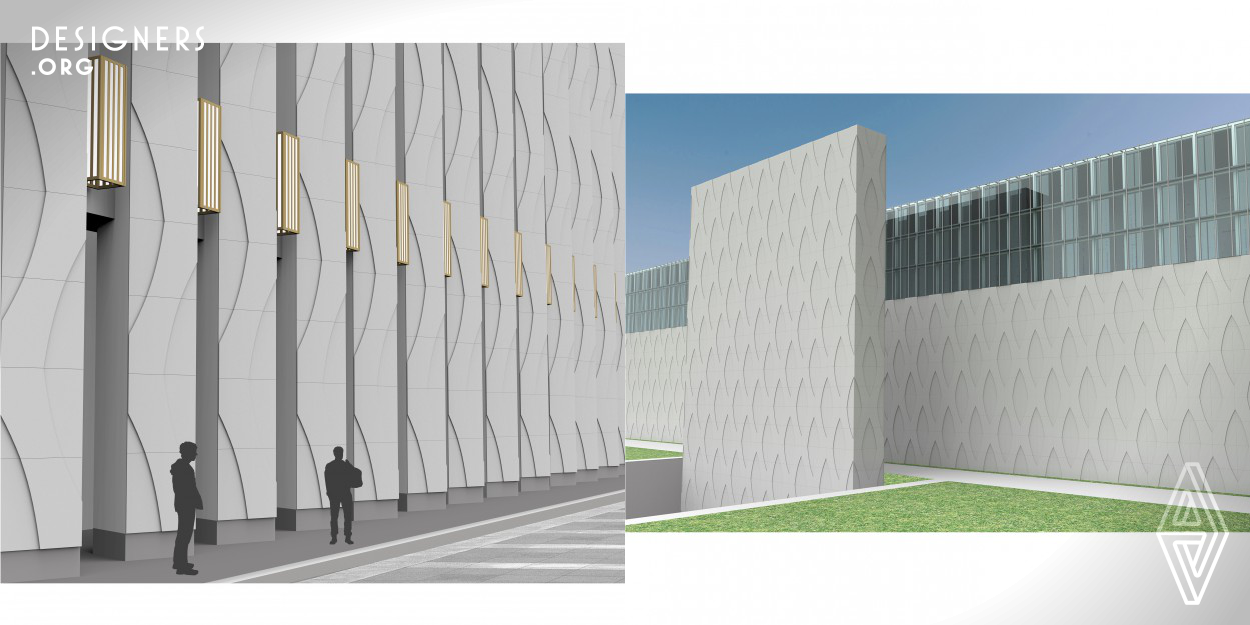 The systematic research and improved design are conducted for existing exterior wall cladding. The concrete material is chosen to design “J”-type exterior wall cladding with rich combination forms. For the defects of existing installation method, the installation mode vertical to the cladding and wall and the corresponding connecting piece of cladding are designed. Such connecting piece can simplify the installation steps of concrete exterior wall cladding. 