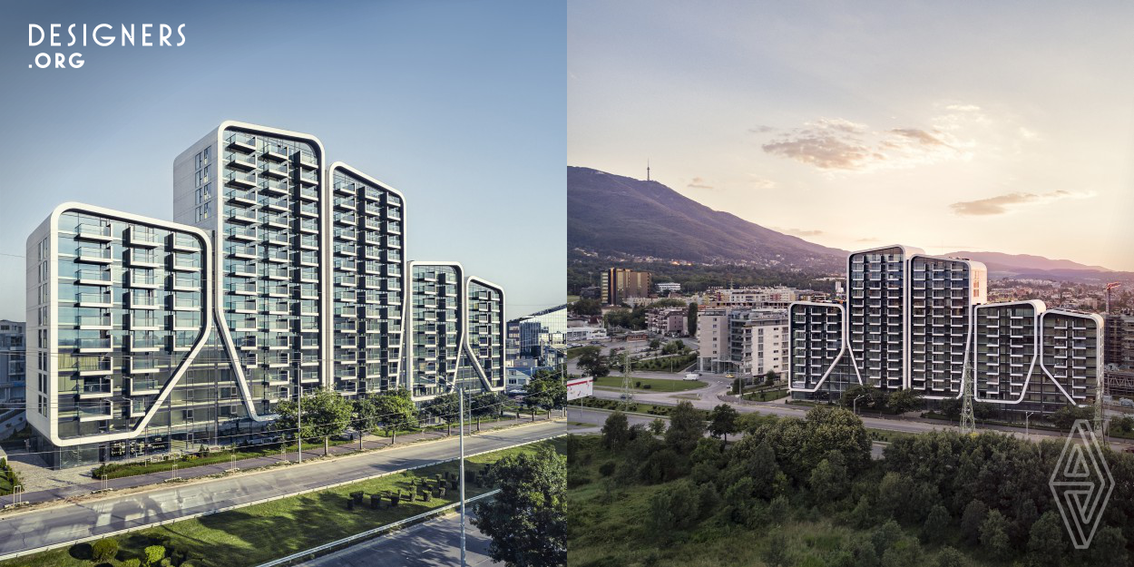 The idea was to create a building which was harmoniously fit in its environment. Two elements set the architectural concept – the mountain and the city. A3 is located in the border area where these two elements overflow into one. Due to its position – in the part of Sofia where the modern and interesting buildings are, A3 is designed to be contextual and innovative. The other dominant component of the environment is the mountain, peeking into the building. The logical result from these elements is the dynamic and modern shape of the building, while its function was never harmed.