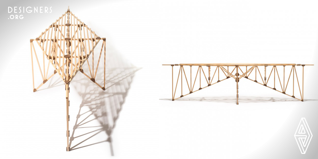 This work centers on the relationship between bridge structure, construction methods and timberwork, coming from the processes of design and manufacturing. In this project, I intend to discover and develop different characteristics of different structures and materials and create works that are visually powerful. 