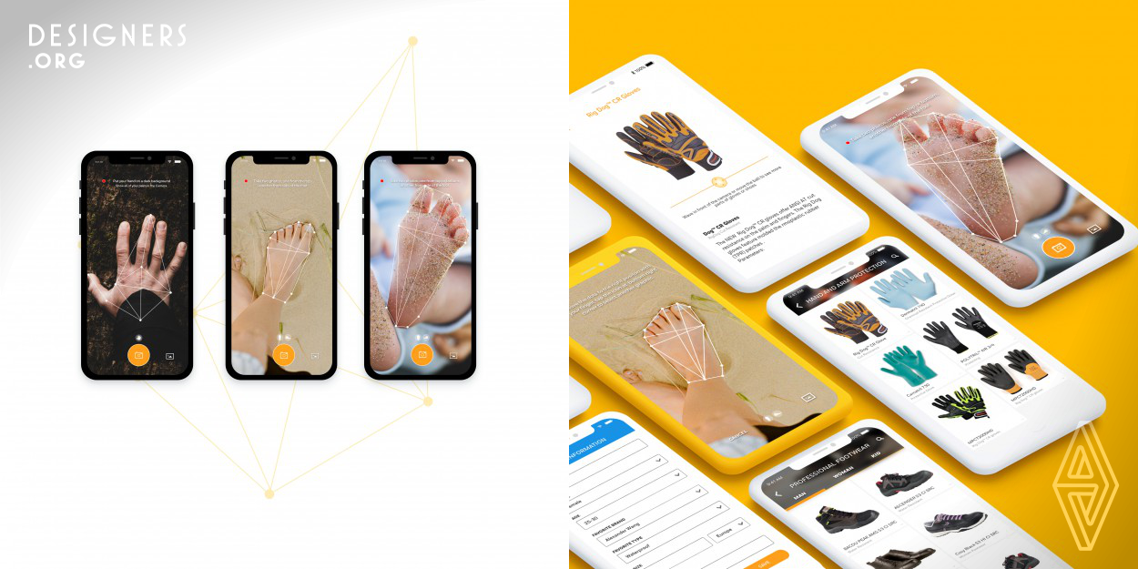This App use AI to recognize hand or foot then apply ARkit measures 3D data, algorithm providing insights to a better measurement experience which can not be reached by a simple ruler. It makes online shoes, boots and gloves shopping efficient by automatically suggesting correct sizes. Parents can also record the sizes for growing children which is precious memory in their lives.