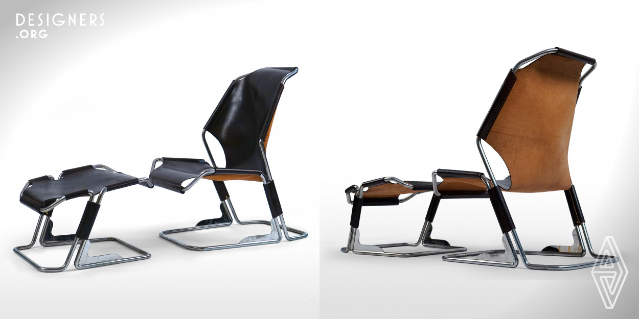 Through the match of stainless steel tubes and leather materials, the leisure seats form a tough and soft contrast. The seats frame adopts the simple lines structure to show the power of the seat itself, and the large area of leather is designed to calculate and fit the human body through the angle of the seats frame. The design of this kind of seat can bring physical comfort and mental relaxation.