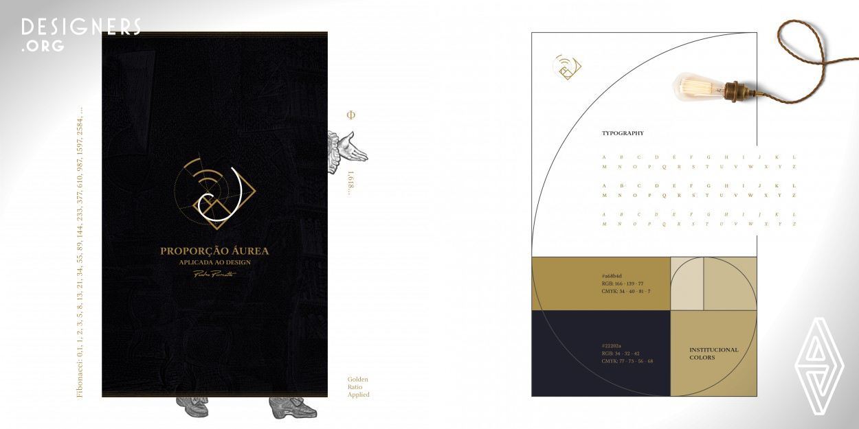 Visual Identity developed for a design-oriented technical course. The brand stands for a visual and objective representation of the course's main content: the Golden Ratio. Accompanying brand communication, complementary material was developed, such as: patterns, illustrations, stationery, certificates and other complementary items. In addition to the main brand, other four variations were produced to be used in different situations.