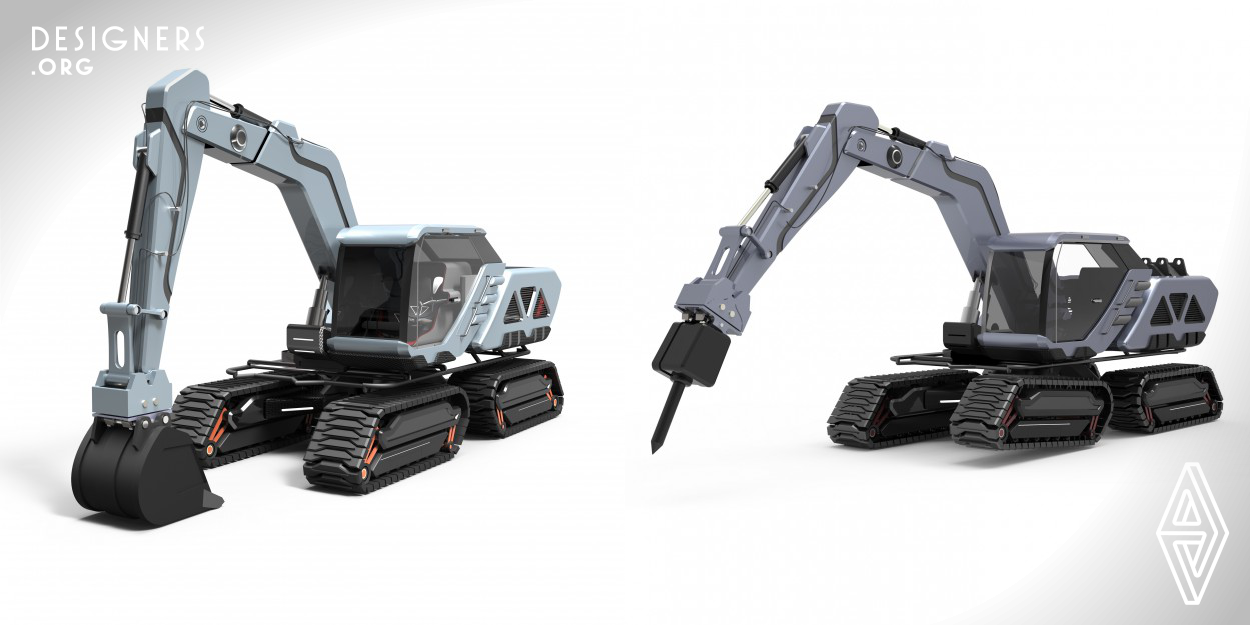 The current technology is to enable lithium batteries to provide power for excavators. This electric excavator equipped with high-energy lithium batteries can reduce noise pollution significantly. Compared to conventional diesel engines, The excavator can also reduce engine space for storing more tools which can increase productivity and save more time.