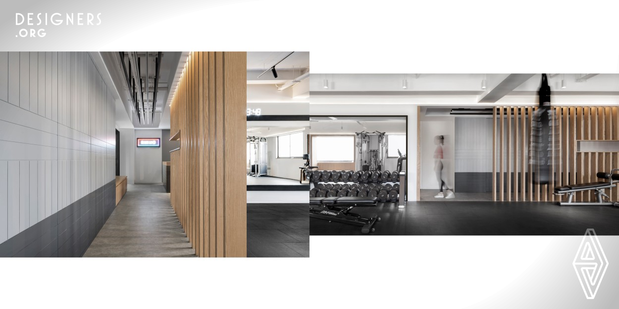 By creating an equalitarian exercising environment in returning to the basic mindset of urban fitness, like a balanced diet, the space focused on returning to the origin of health, as the space manifesting the lightness and health without color contrast but with light oak-color and white color-tone, complemented by mirrors and full-height windows to energize the whole fitness center of comfortable spatial ambiance.