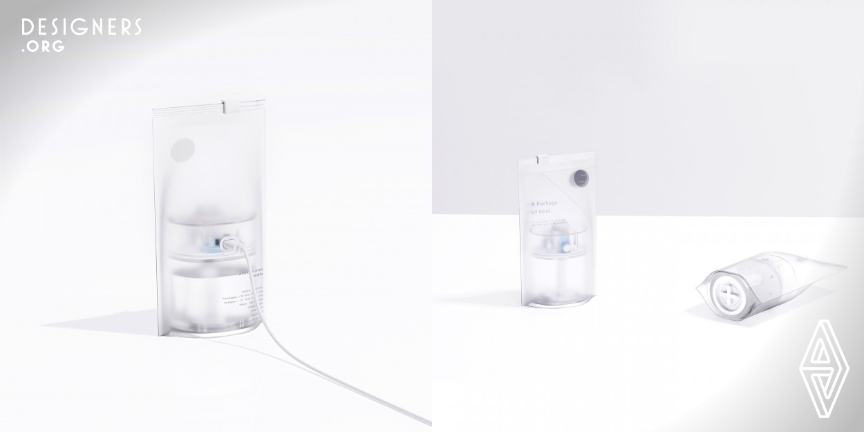  As a product designer, it is very necessary to think about "product packaging" in the whole product system. Therefore, the packaging of this humidifier itself is a part of the product. If the "packaging" is discarded, the humidifier will not work properly, which conveys the designer's goodwill for environmental protection. Unlike other humidifiers, which control the amount of fog by electronic principle, this humidifier controls the amount of fog by pulling the trigger.