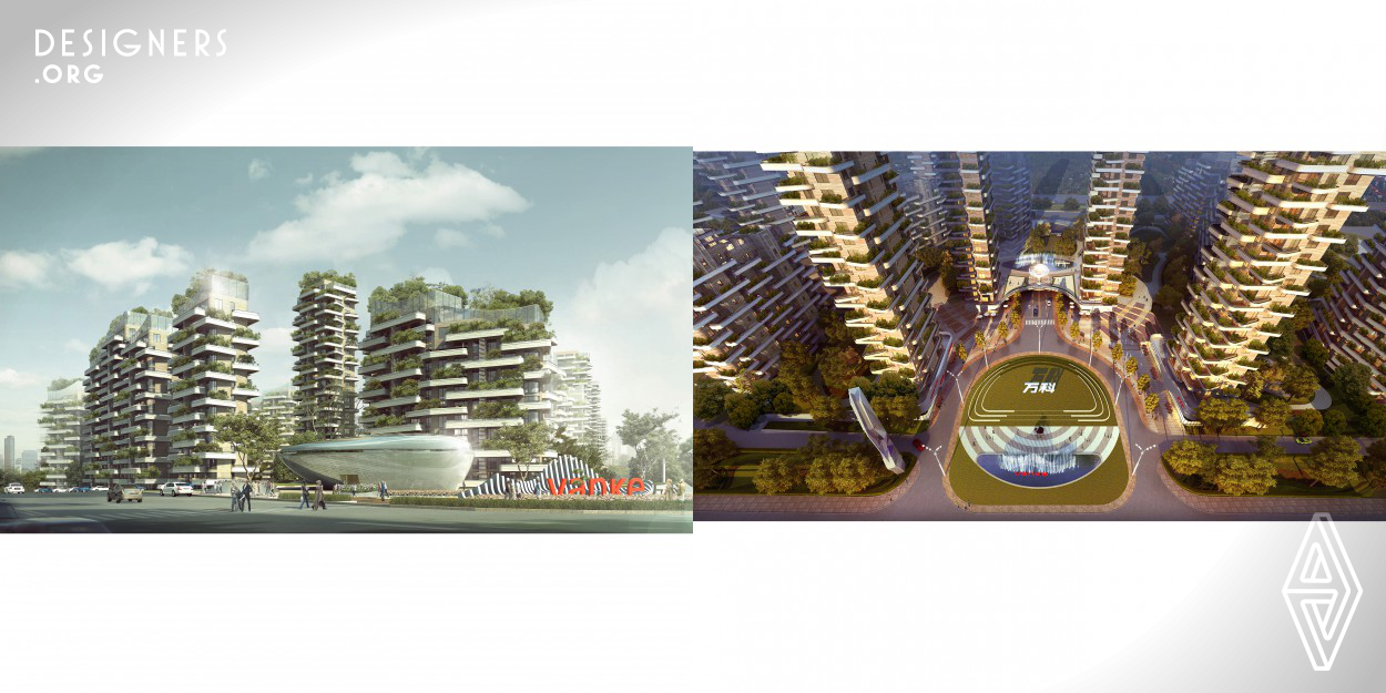 The project aims to enhance the urban image and provide an unprecedented ecological living experience for the citizens through architectural design. Designers' understanding of the design is combining with a flexible and winding planning form to create an innovative ecological residential complex. Combining with "nano thermal blanket", "eggshell thermal insulation system", "real-time infiltration" and other technical guarantees, providing a public ecological social platform for the neighborhood.