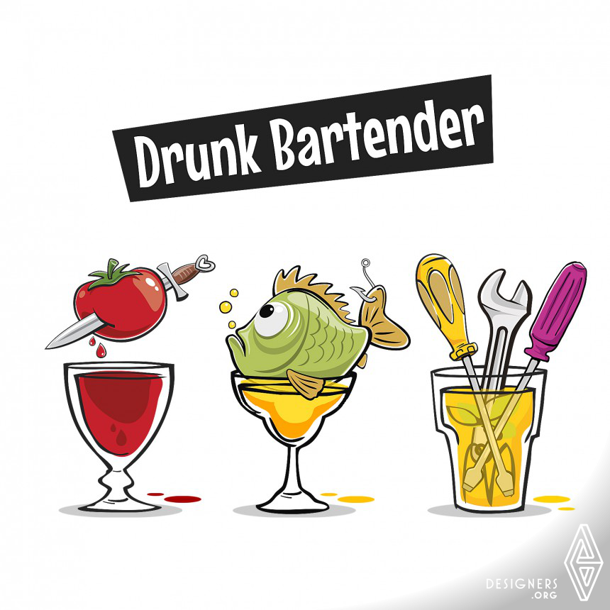 Drunk Bartender by Bakhtiyar Baimurzayev