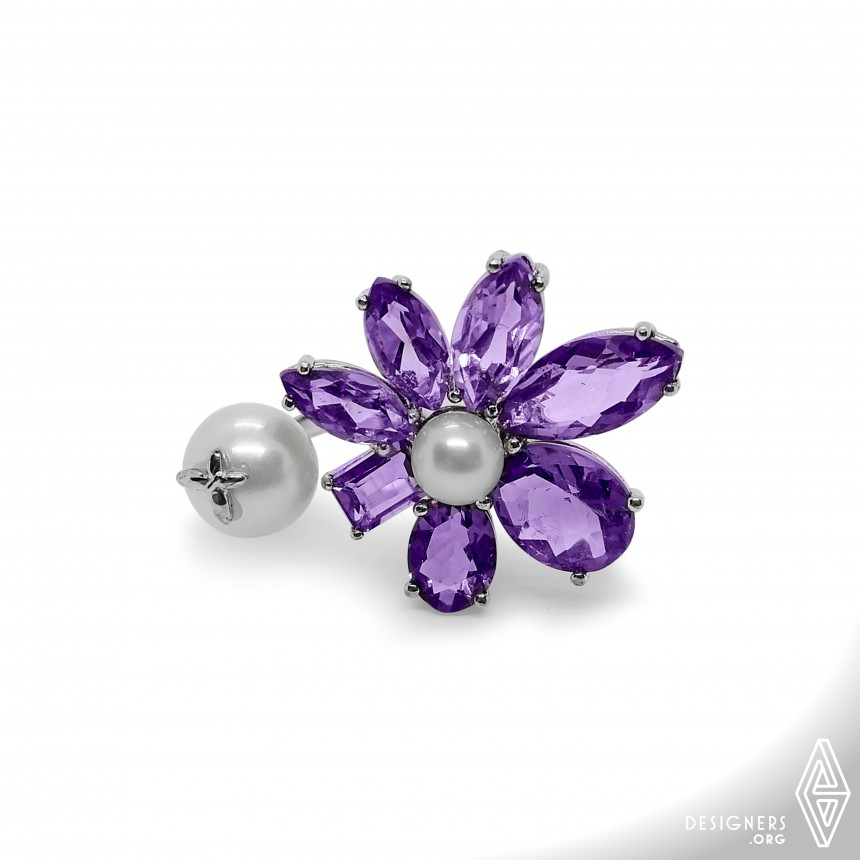 Purple Orchid  Ring