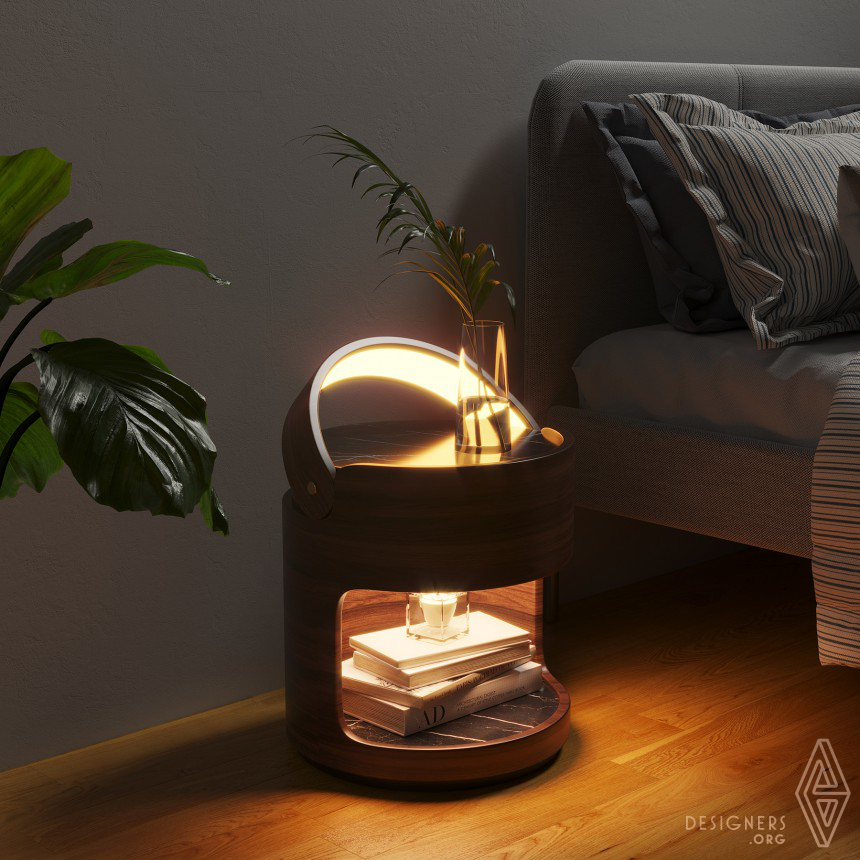 Side Table With Lights by Ziel Home Furnishing Technology Co   Ltd