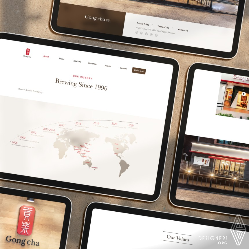 Gong Cha USA CA Responsive Website