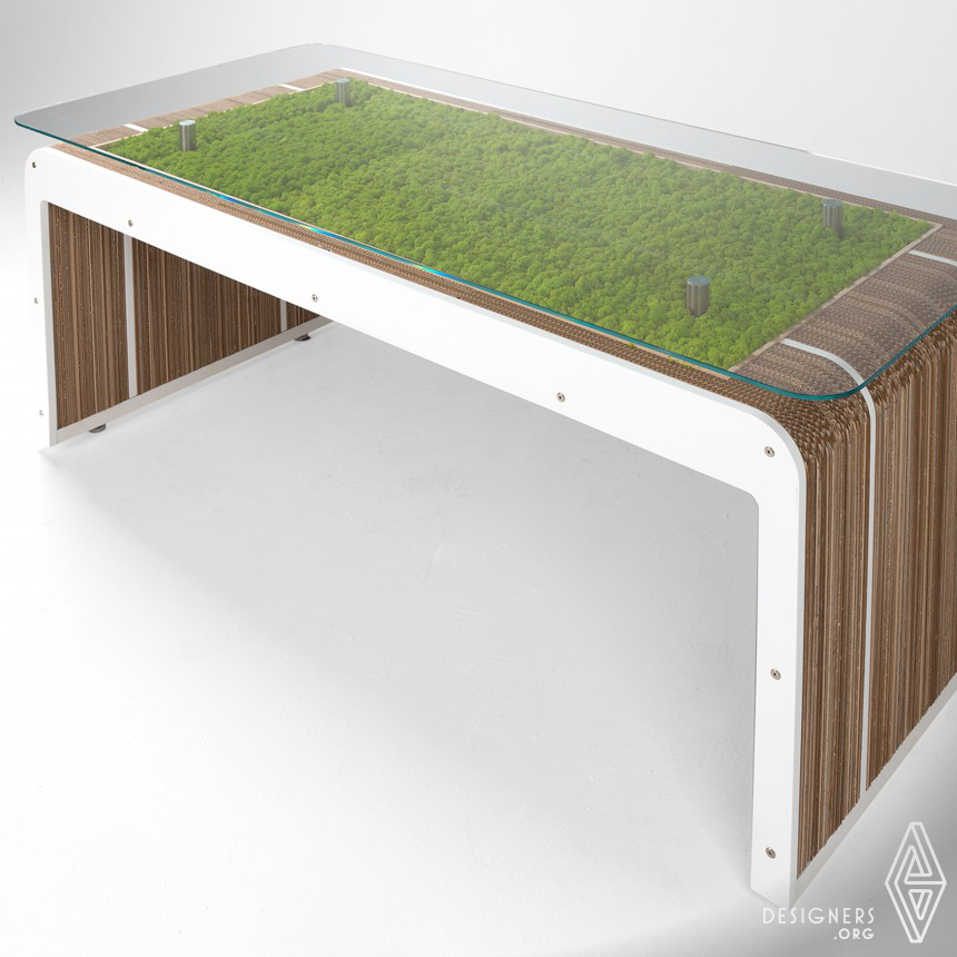 MorePlusDesk with moss Table