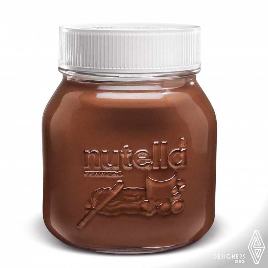 Embossed Nutella Jar for spreadable cream