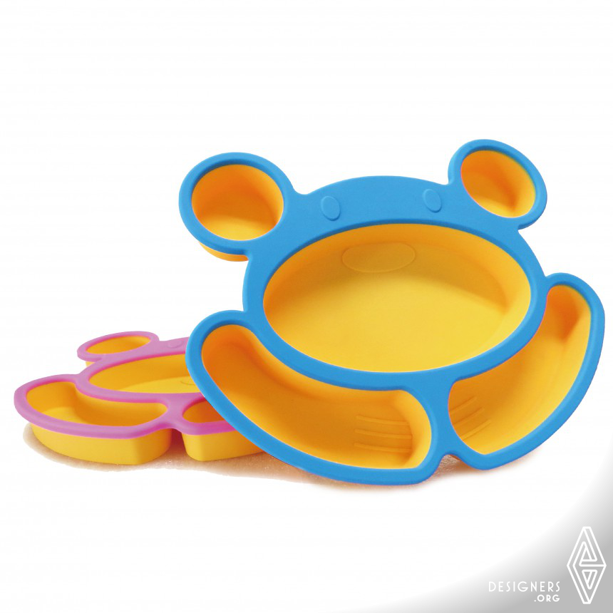 Happy Bear Silicone meal plate