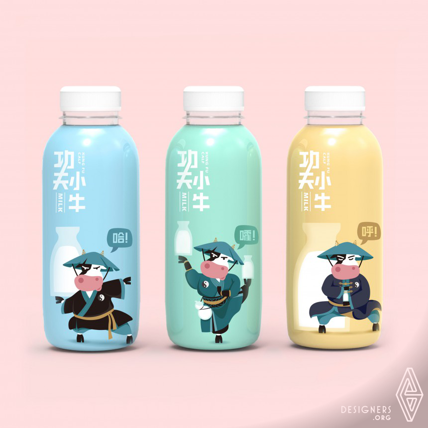 Kungfu Cow milk Package Design