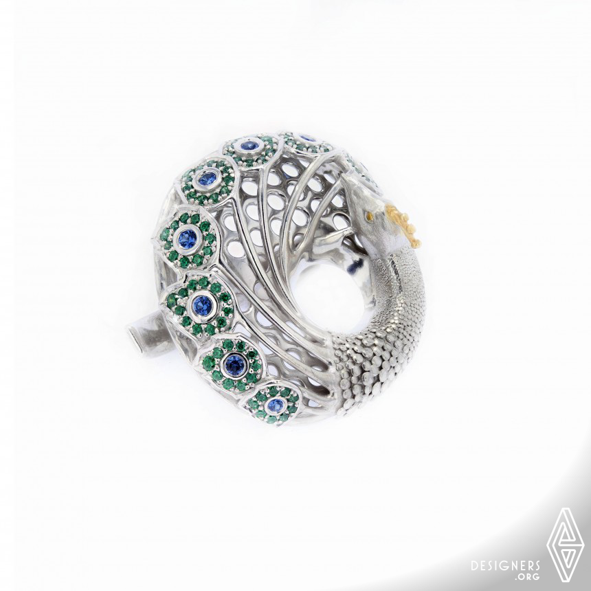 Persian Peacock Ring for Women