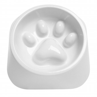 Pawprint Slow Feed Dog Bowls