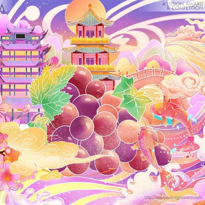 Chia-Liang Lin Xi-Ting Huang Sheng-Er Yu - Wonderland Fruit Packaging Illustration