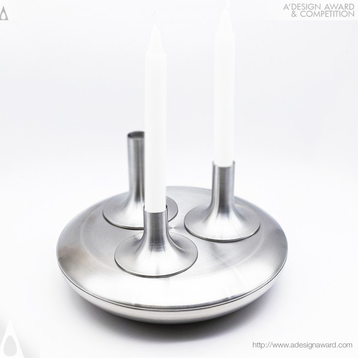 Oi Lin Irene Yeung - Utospace Stainless Steel Candleholder Set