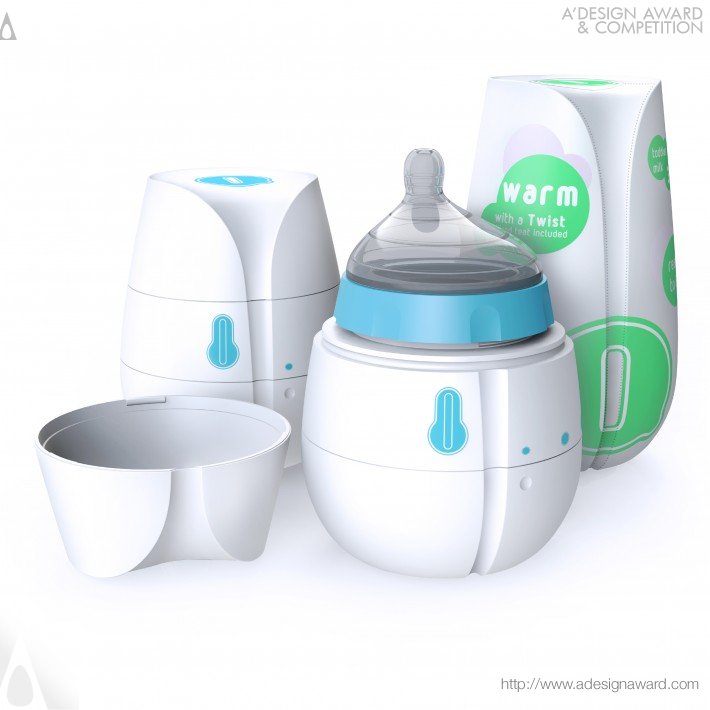 Qi, Pronounced &#039;chi&#039 Disposable Self-Heating Baby Bottle by HJC Design