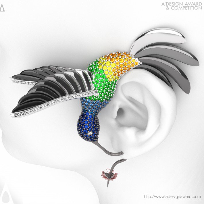 The Hummingbird Single Earring by Eleonora Federici