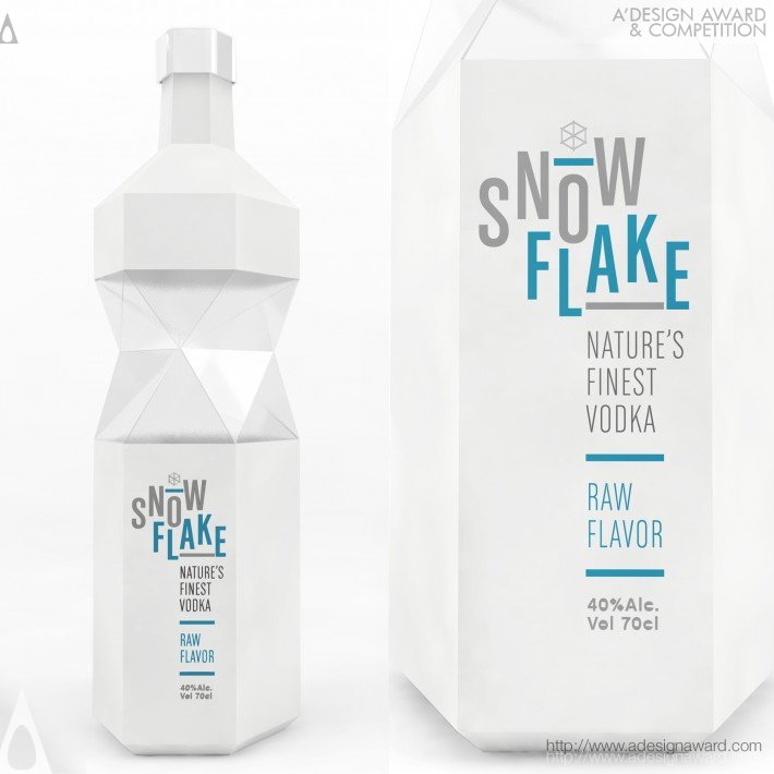 Adrian Munoz - Snowflake Vodka Vodka Bottle