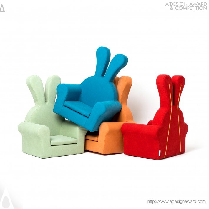 Honeydew Rabbit Baby Soft Chair (couch) by Junghye Yoon