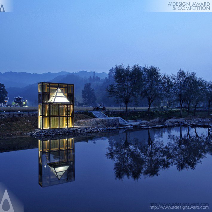 Mirrored Sight Shelter Viewing House, Tea House by Li Hao