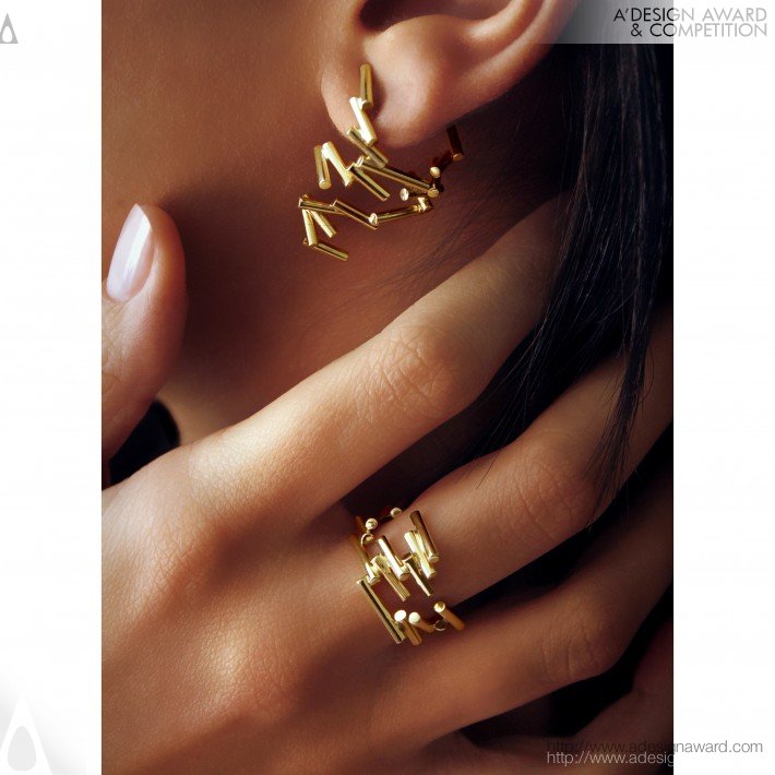 Mouvant Collection Earrings and Ring by Brazil &amp; Murgel