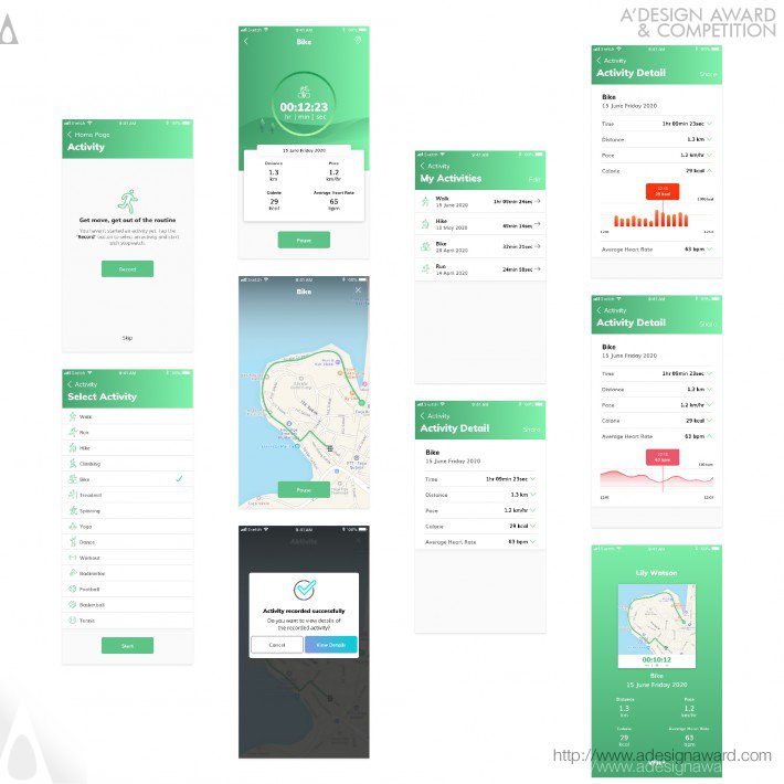 Vestel UX/UI Design Group Well-Being App