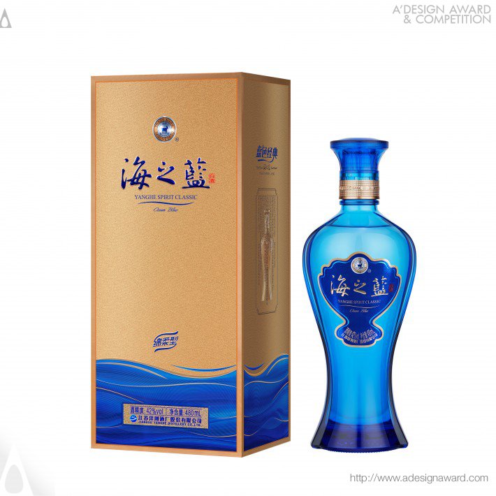 Ocean Blue Alcoholic Beverage Packaging by Wen Liu