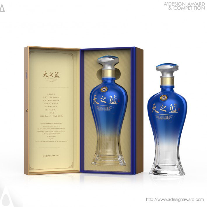 Wen Liu - Sky Blue Alcoholic Beverage Packaging