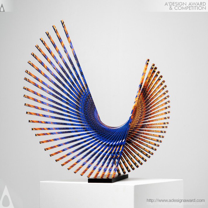 Blue Phoenix Sculpture by Yen-Ting Cho
