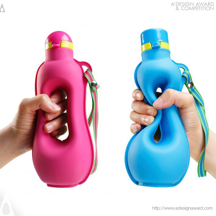 ChungSheng Chen - Happy Aquarius Workout Silicone Water Bottle