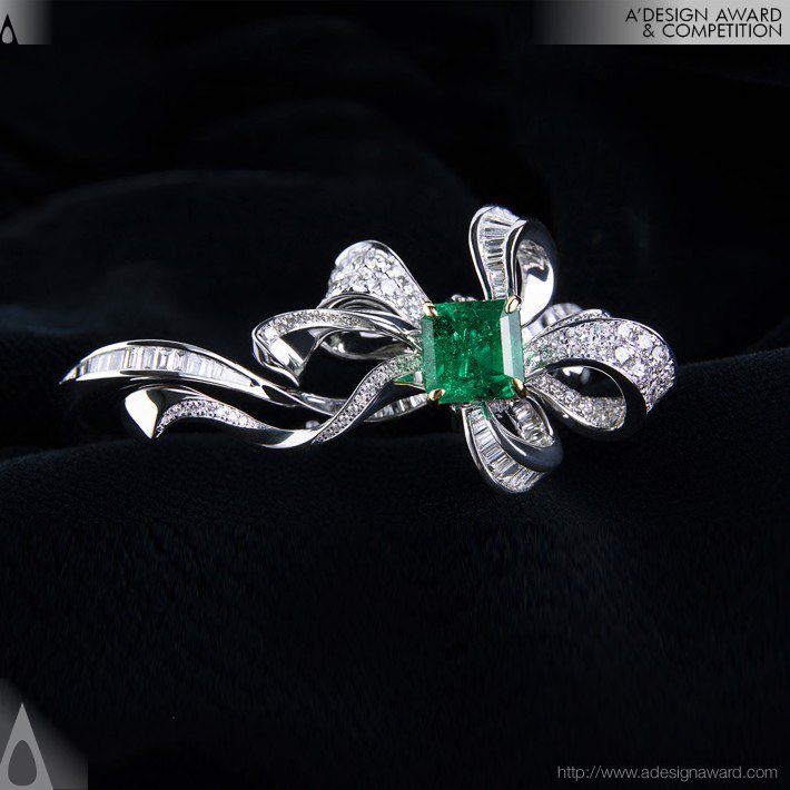 Olivia Yao - Emerald Ribbon Ring Multiwear Jewelry