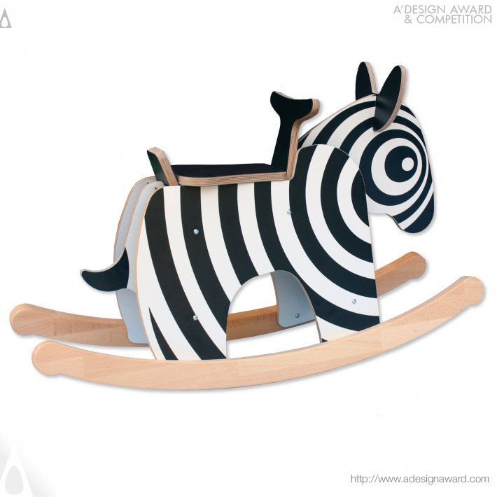 wooden rocking zebra