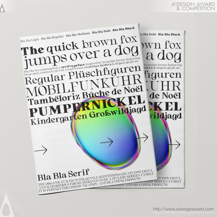 Bla Bla Serif Typeface Specimen by Paul Robb