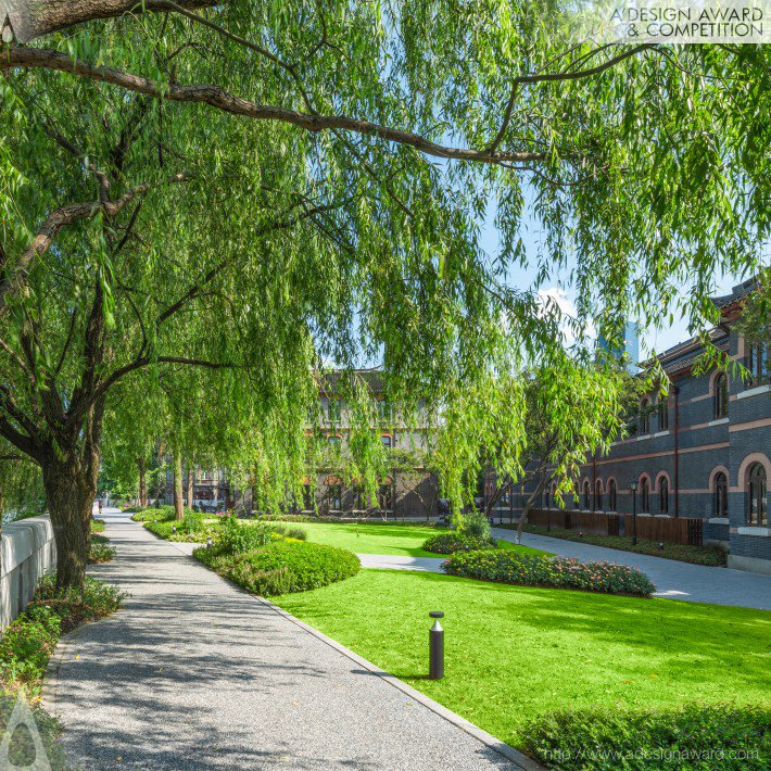 Suzhou Creek Waterfront and Campus Landscape by Lao Xue